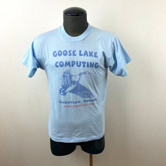 Vtg 90s Mens T-Shirt Medium Goose Lake Computing Technology Fruit Of The Loom - Picture 1 of 7